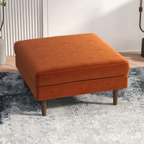 Burnt orange store ottoman